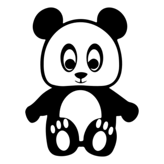 Hugging Panda Decal (Black)